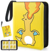 Premium Collectible Trading Card Albums?Card Binder Fits 400 Cards with 50 Removable Sleeves?Display Game Card Case book Holder, Fire Dragon Themes