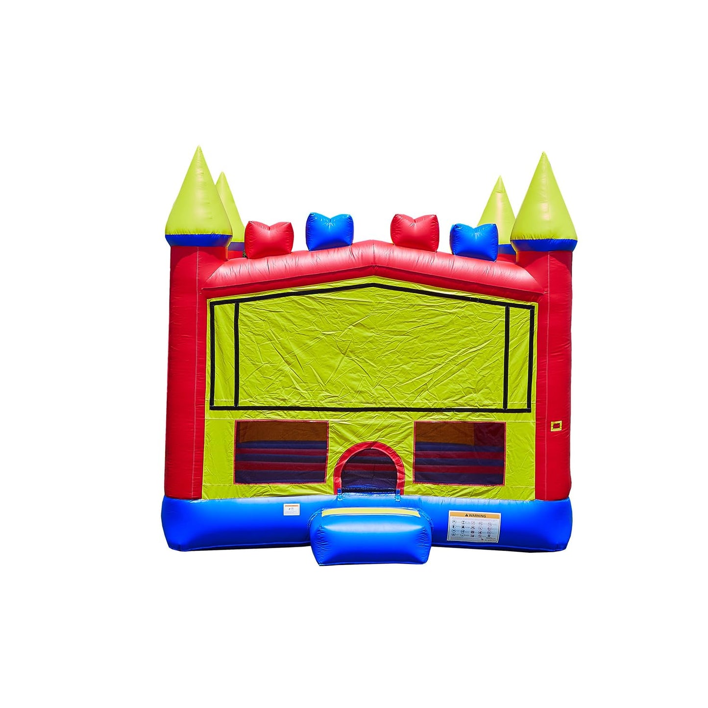 JumpOrange Rainbow Commercial Grade Bounce House for Kids and Adults 13x13 (with Blower), Basketball Hoop, Outdoor Indoor, Big Inflatable, Birthday