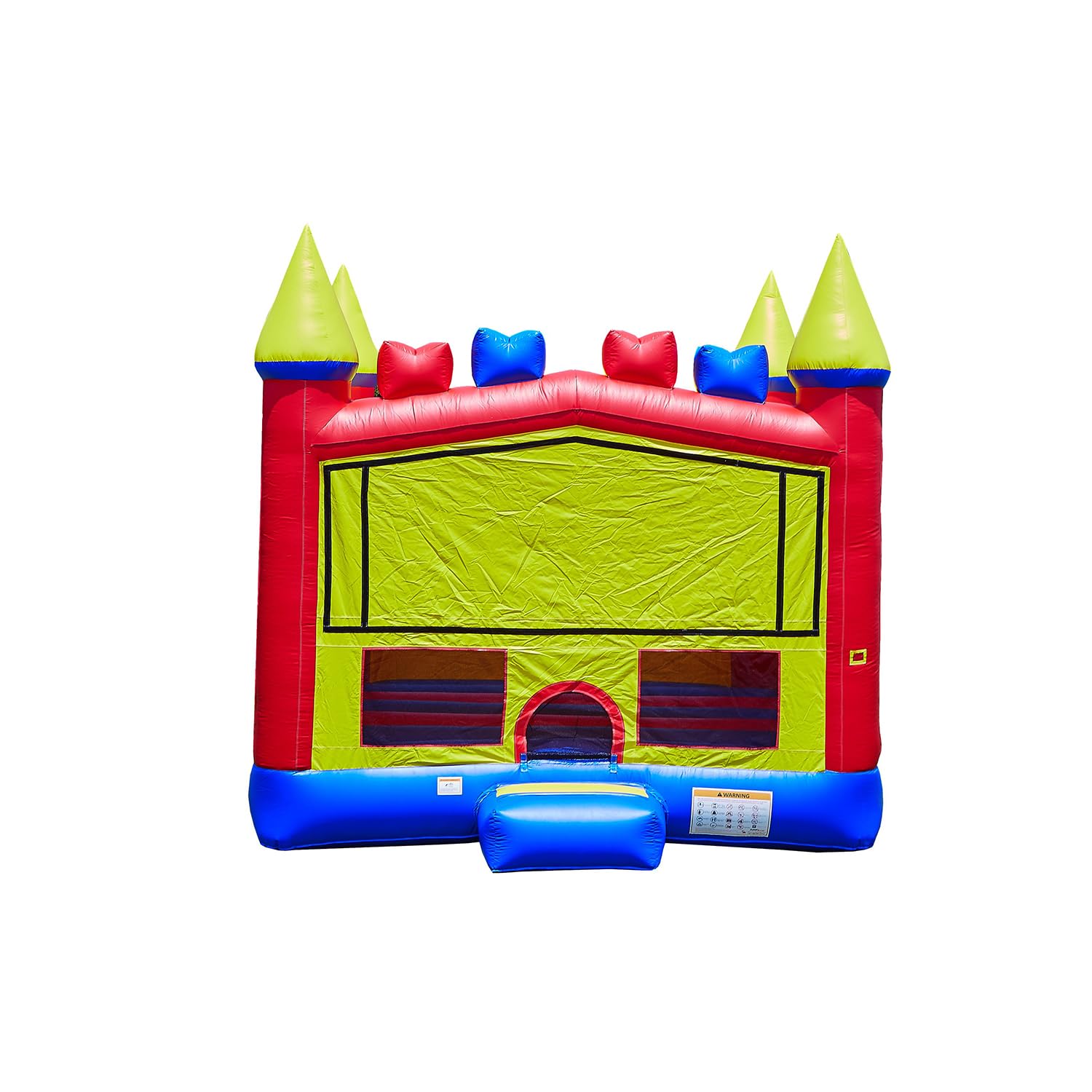 JumpOrange Rainbow Commercial Grade Bounce House for Kids and Adults 13x13 (with Blower), Basketball Hoop, Outdoor Indoor, Big Inflatable, Birthday