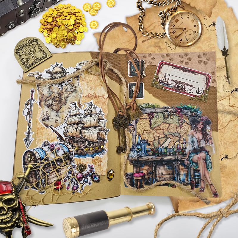 Christmas Journaling Stickers Die Cutting Retro Scrapbooking Material for Diary Decoration Landscaping Flowers PET Stickers Book (91160)