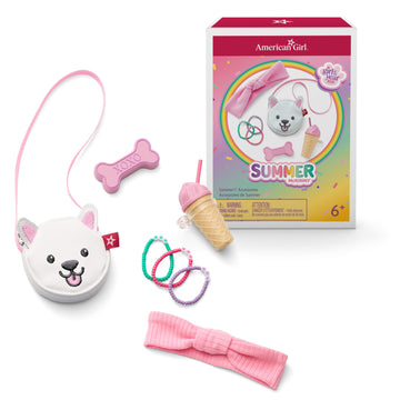 American Girl, Summer McKinny Girl of The Year 2025 18-inch Doll Accessories, with a Headband, Purse, and Tumbler, Ages 6+