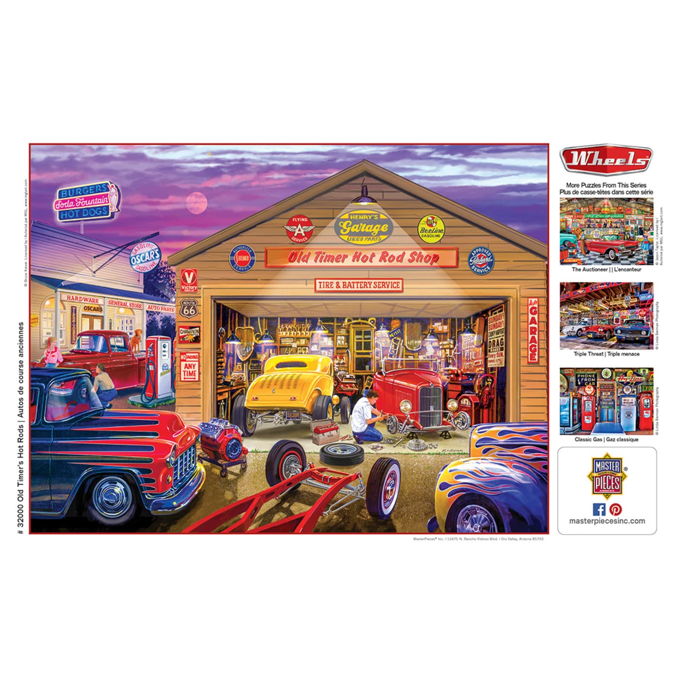 MasterPieces 750 Piece Jigsaw Puzzle for Adults and Family - Old Timer's Hot Rods - 18"x24"