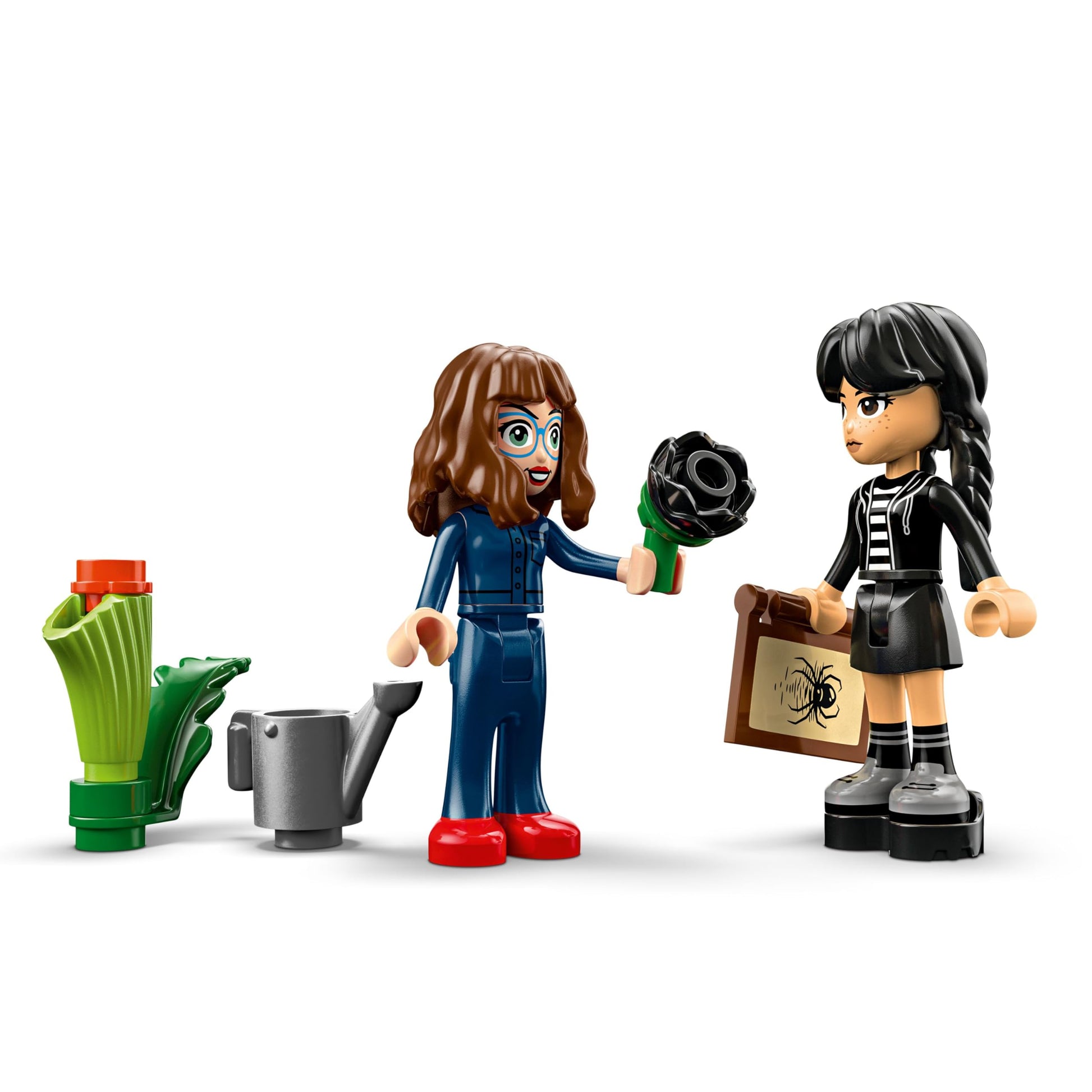 LEGO Wednesday Black Dahlia Flower Building Toy - Pretend Play Set for Girls & Boys, Ages 9+ - with Wednesday Addams & Professor Minidolls - Building