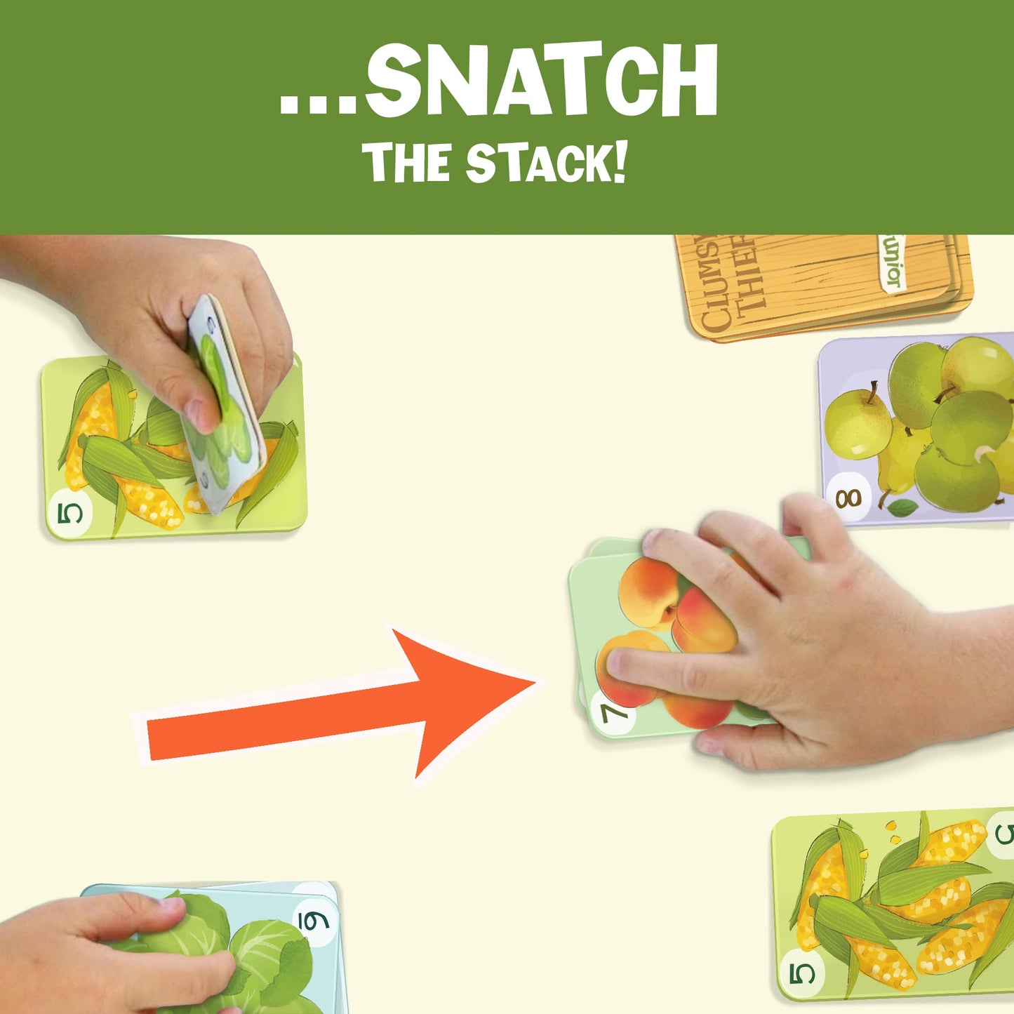 Melon Rind Clumsy Thief Junior Math Card Game, Adding to 10 Fun for Kids Ages 5-7+, Award-Winning Family Game for 2-4 Players, Educational to Develop