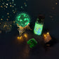 Miniature Glowing Potion Bottles, Crystal Balls & Frog Figurine, Dollhouse & Diorama Decor, Glow-in-the-Dark Miniatures (Royal Blue)