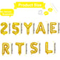 16 Inch Gold 25 YEARS LATER Letter Balloons Banner - Mylar Foil Number and Letter Balloons for Anniversary Decorations, Class Reunion, Milestone