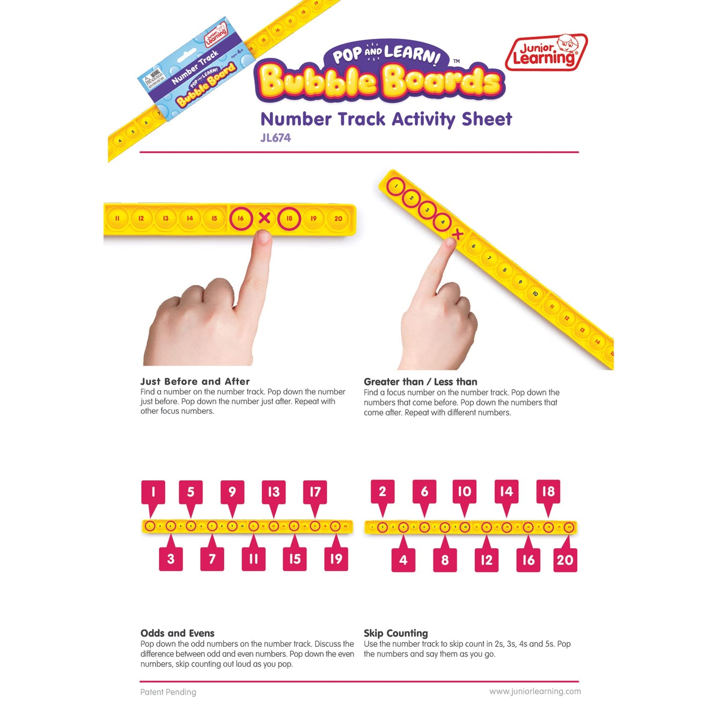 Number Track Bubble Board