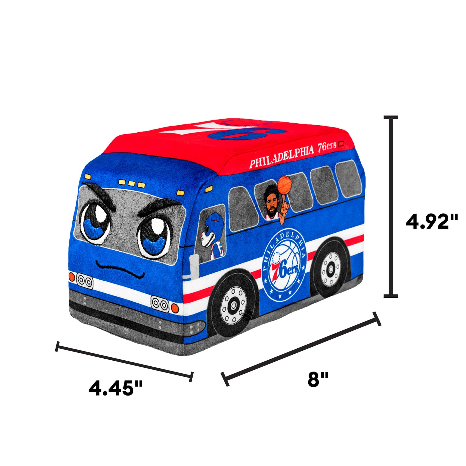 Bleacher Creatures Philadelphia 76ers Team Bus 8" NBA Kuricha Plushie - Soft Inspired Plush