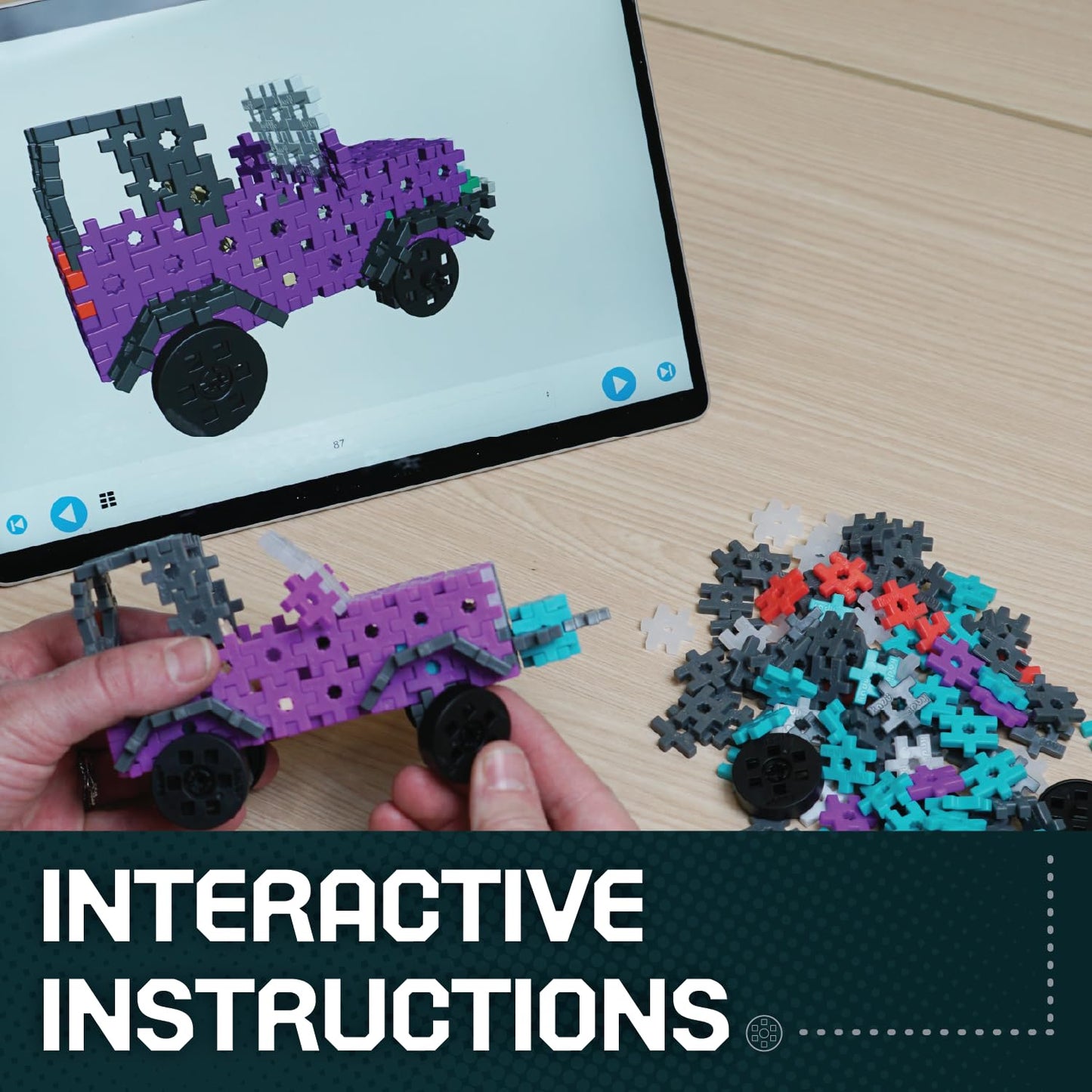 Mechanicals - Off-Road Renegades Purple - 300 Pieces STEM/STEAM Interlocking Connecting Building + Construction Toy, for Open + Imaginative Play Kids