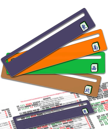 czzwak 4PC Mahjong Card Line Finder Strips - Bright Acrylic Strategy Tool for Beginners | Travel, Parties, Game Nights | Rules Helper & Accessories