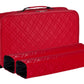 American Mahjong Set “Red" - Quilted PU Leather Carrying Bag with Shoulder Strap & Handles, All-in-One Tile Racks with Pushers, 166 Engraved Tiles