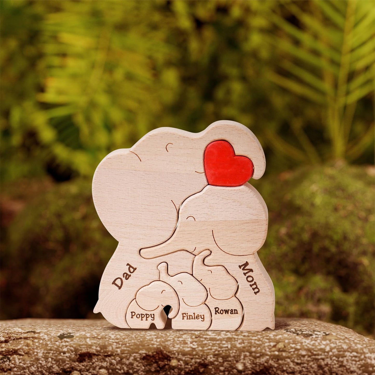 Custom Puzzle, Personalized Elephants Puzzles, Personalized Wooden Puzzle