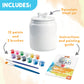 MindWare Paint Your Own Porcelain: Dog Treat Jar Craft Kit - Includes Porcelain Dog Treat jar, 12 Bright Colors of Porcelain Paint, 2 paintbrushes