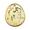 Bepuzzled Hanayama Cast Metal Brain Teaser Puzzle (Level 4) Golden Color