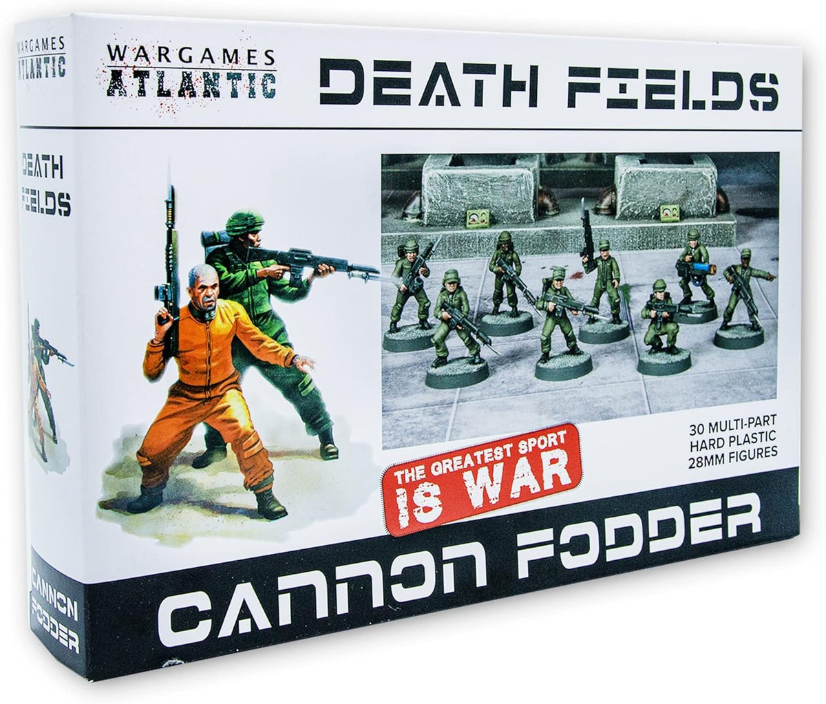 Wargames Atlantic Death Fields - Cannon Fodder (30 Figures) Multi-Part Hard Plastic (HIGH Impact POLYSTYRENE) 28MM Figures…