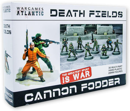 Wargames Atlantic Death Fields - Cannon Fodder (30 Figures) Multi-Part Hard Plastic (HIGH Impact POLYSTYRENE) 28MM Figures…