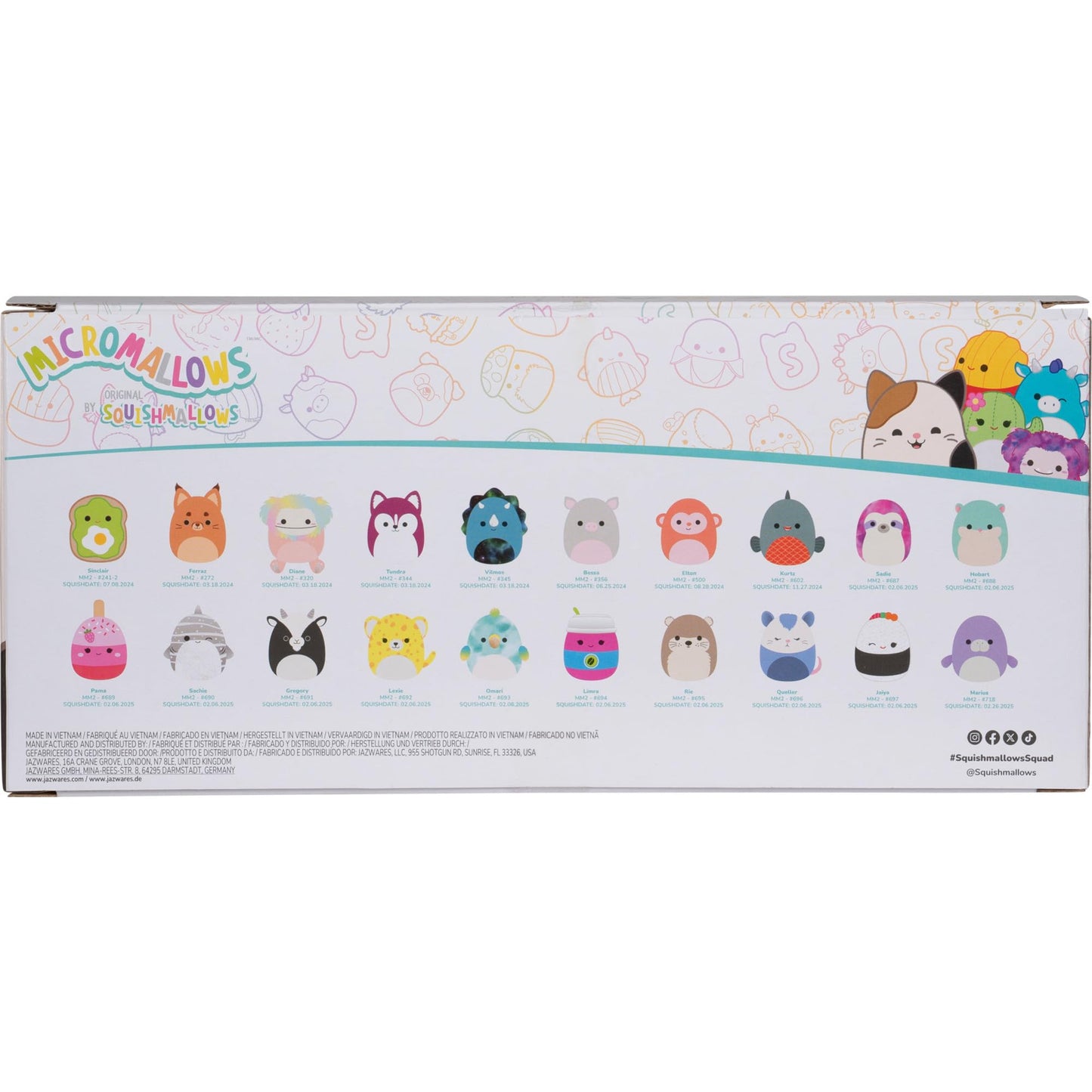 Squishmallows Original Micromallows Plush 20-Pack (Amazon Exclusive)