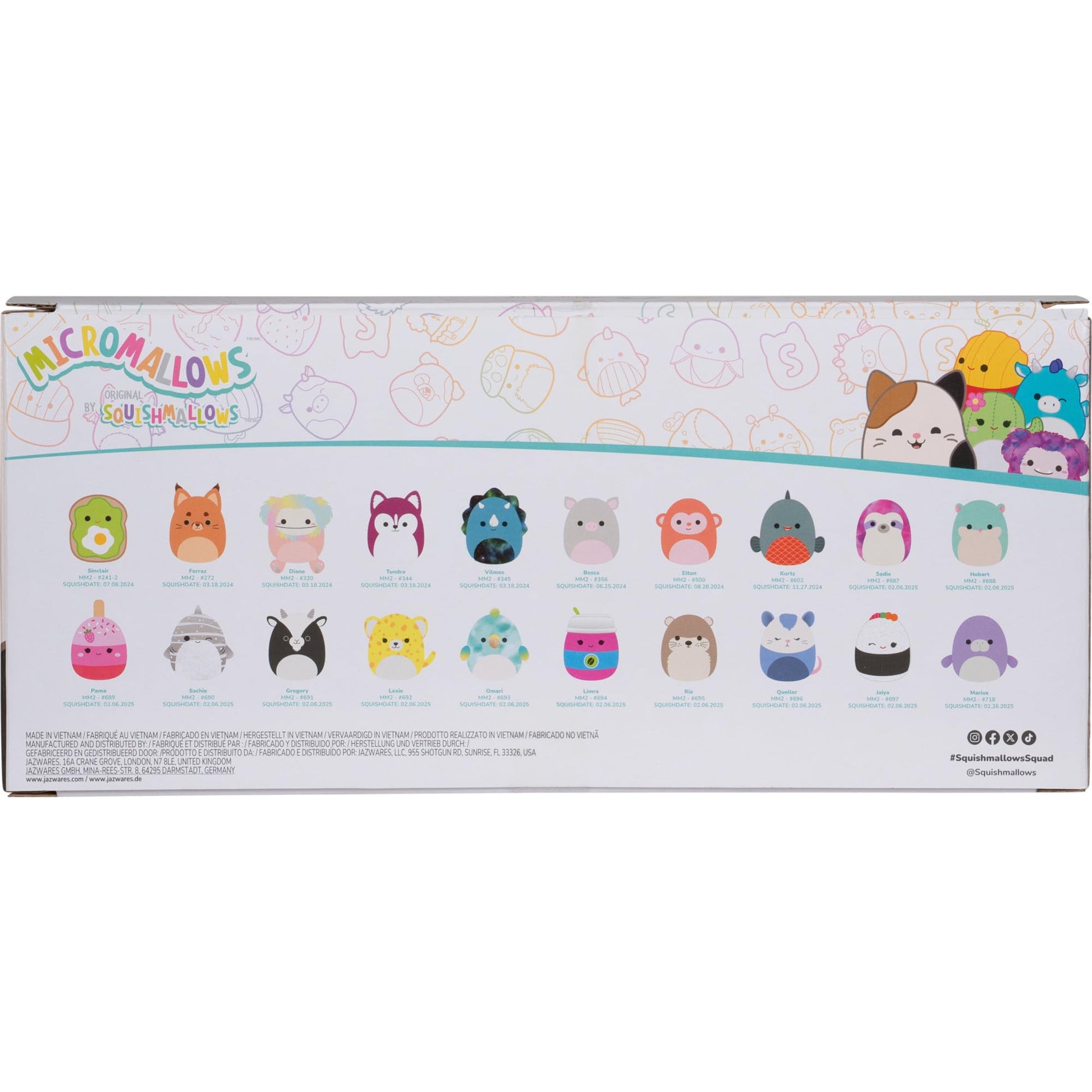 Squishmallows Original Micromallows Plush 20-Pack (Amazon Exclusive)