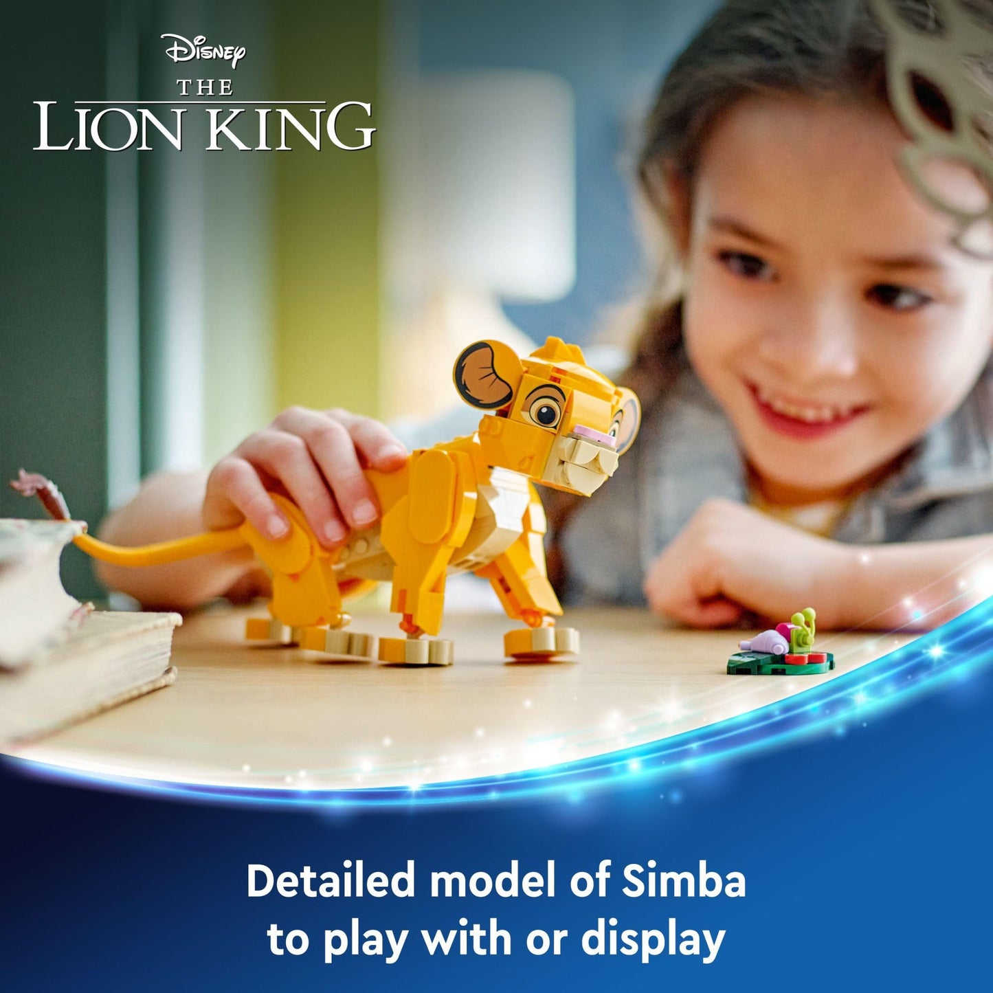 LEGO Disney Simba The Lion King Cub Building Toy - Collectible Play & Display Set - 6 Year Old Girl & Boy Birthday Gift - Detailed Model of Disney