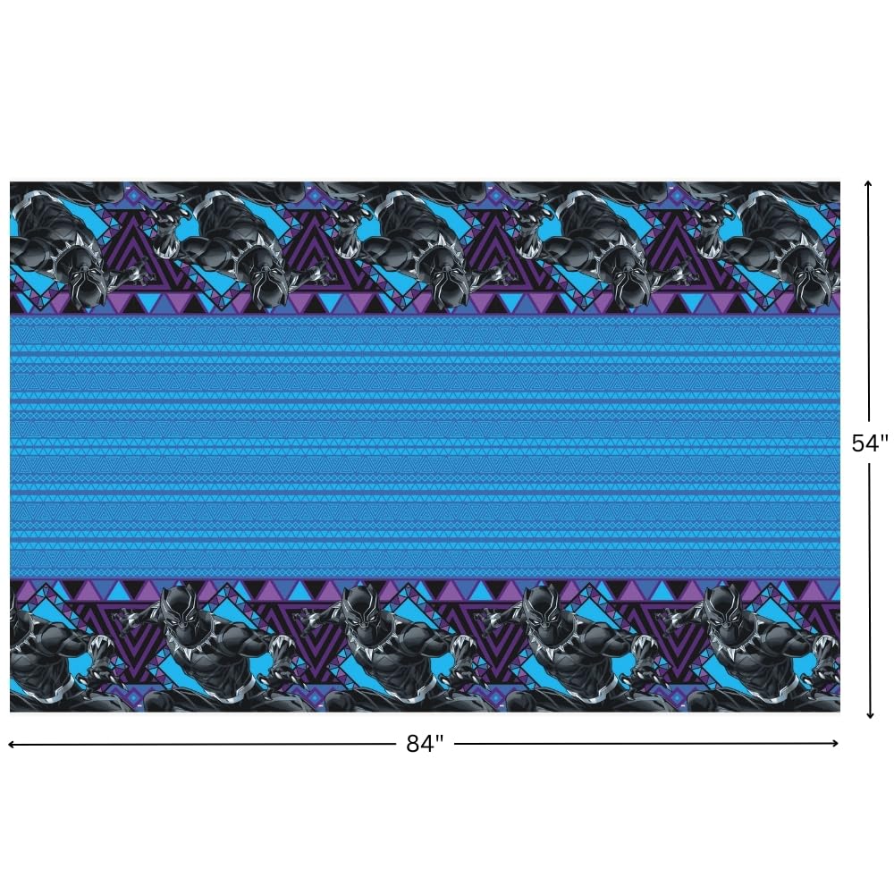 Unique Industries Black Panther Tablecover, 54" x 84", Plastic