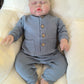 XinXinYuan 24 Inch Lifelike Big Reborn Baby Dolls Realistic Asleep Newborn Toddler Boy with Feeding Accessory that Look Real Silicone Baby Doll