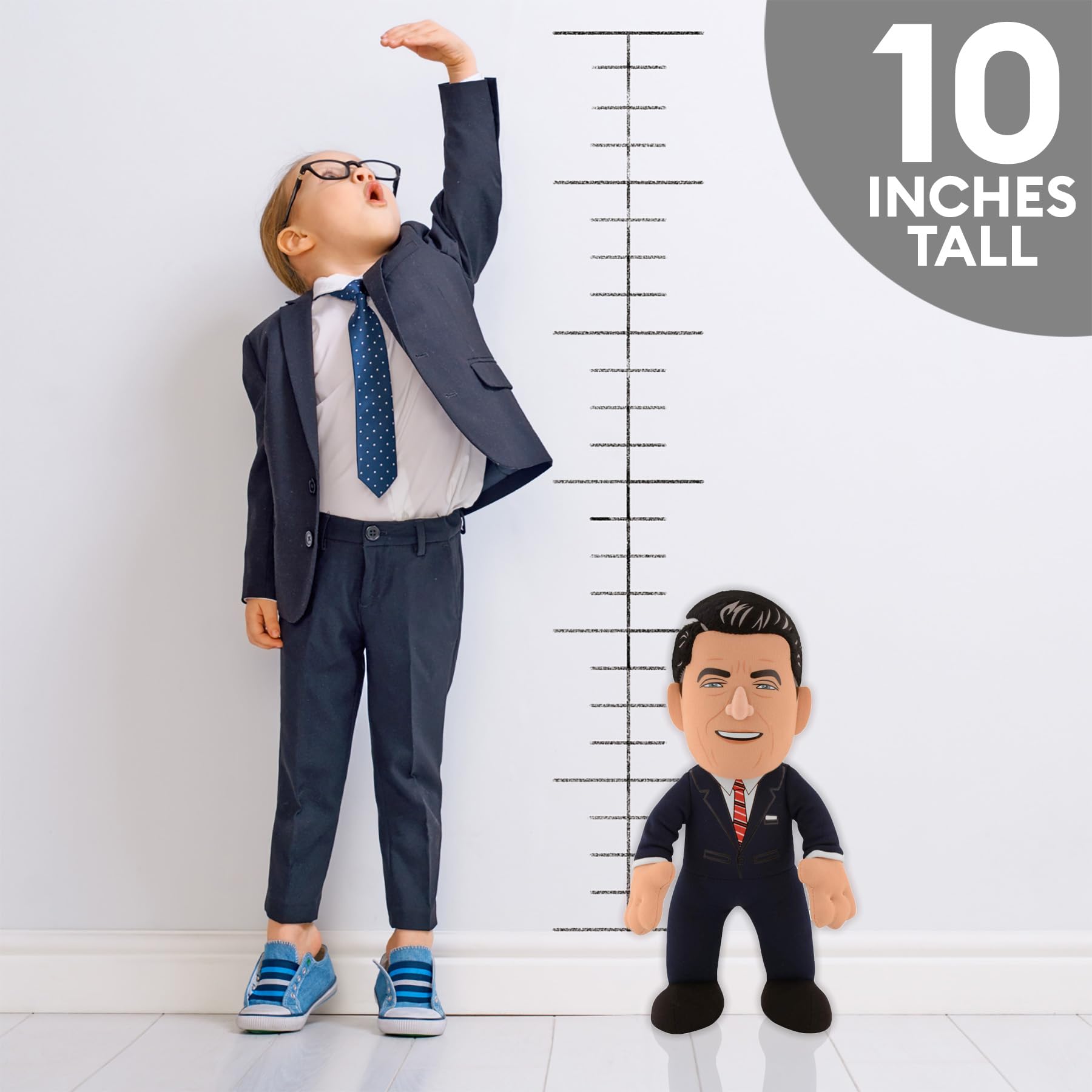 Bleacher Creatures Ronald Reagan 10" Plush Figure- A POTUS For Play or Display
