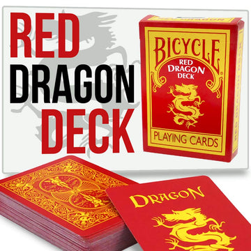 Bicycle Dragon Deck - Reverse Back Red Limited Edition Year of The Dragon Playing Cards