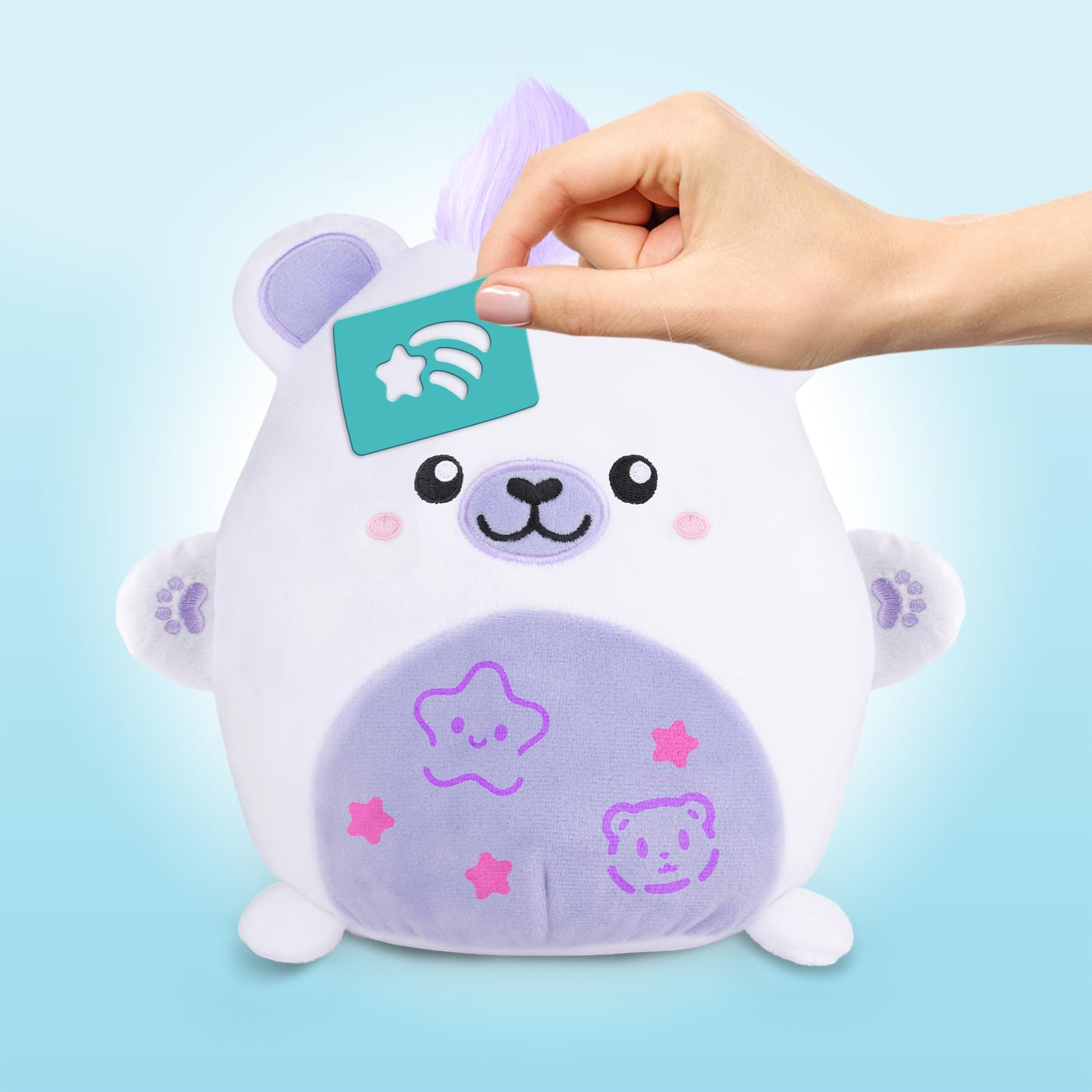 Canal Toys Airbrush Plush Kawaii Squish Bear: Includes Plush Bear, Airbrush Set and Stick on Stencils; Color and wash and Repeat; Create Your own