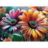 500 Piece Puzzles for Adults, Flowers Jigsaw Puzzles 500 Pieces - Dewdrop Daisies, Impossible Puzzle for Home Decor, Finished Size 20.47 * 14.96”