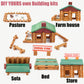 Joqutoys 170 PCS Classic Building Log Toys, Wood Logs Set Set for Boy, Creative Construction Educational Gift for Kids Ages 3+