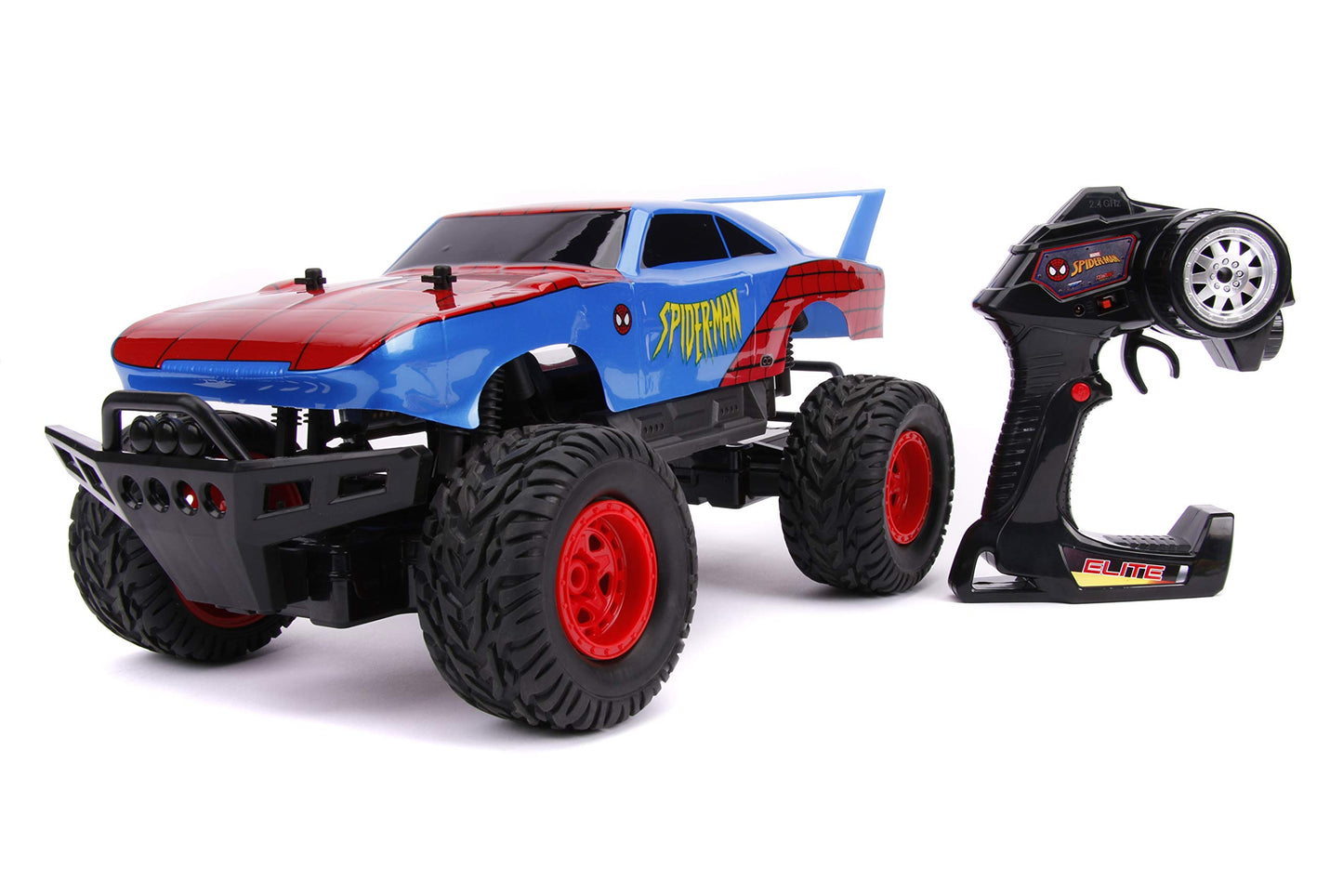Jada toys Marvel Spider-Man Dodge Charger Daytona 4x4 Elite R/C with turbo boost USB charging and batteries included (30761)