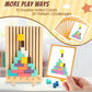 Coziyee Wooden Stacking Puzzle Toy, 3D Colorful Wood Russian Blocks Puzzle Games Brain Teasers Montessori Toys for Toddler Kids 3 4 5 6 7 Years Old