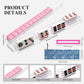 Non-Slip Clear Mahjong Racks with Pushers Set of 4, Complete Gift Set with 4 Readers, Lucky Clover Card, Paisley Bag & Elegant Gift Box, American