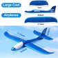 Tivcck 3 Pack LED Foam Airplane Toys, 17.5" Large Throwing Foam Plane, 2 Flight Mode Glider Flying Toy for Kids, Ages 3+