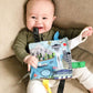 Baby Jack & Co 8x8” Learning Lovey Seattle Washington Tag Toys for Babies - Baby Crinkle Toys - Soft & Safe - Learn USA Cities and Shapes - Ideal Baby