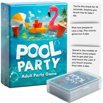 Pool Party Adult Party Game, Waterproof Card Game for Adults, Fun Pool Games for Adult, Best Pool Toys and Pool Accessories for Summer, 100 Cards