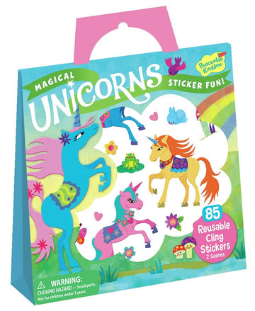 Peaceable Kingdom Magical Unicorns Sticker Fun! Reusable Sticker Tote