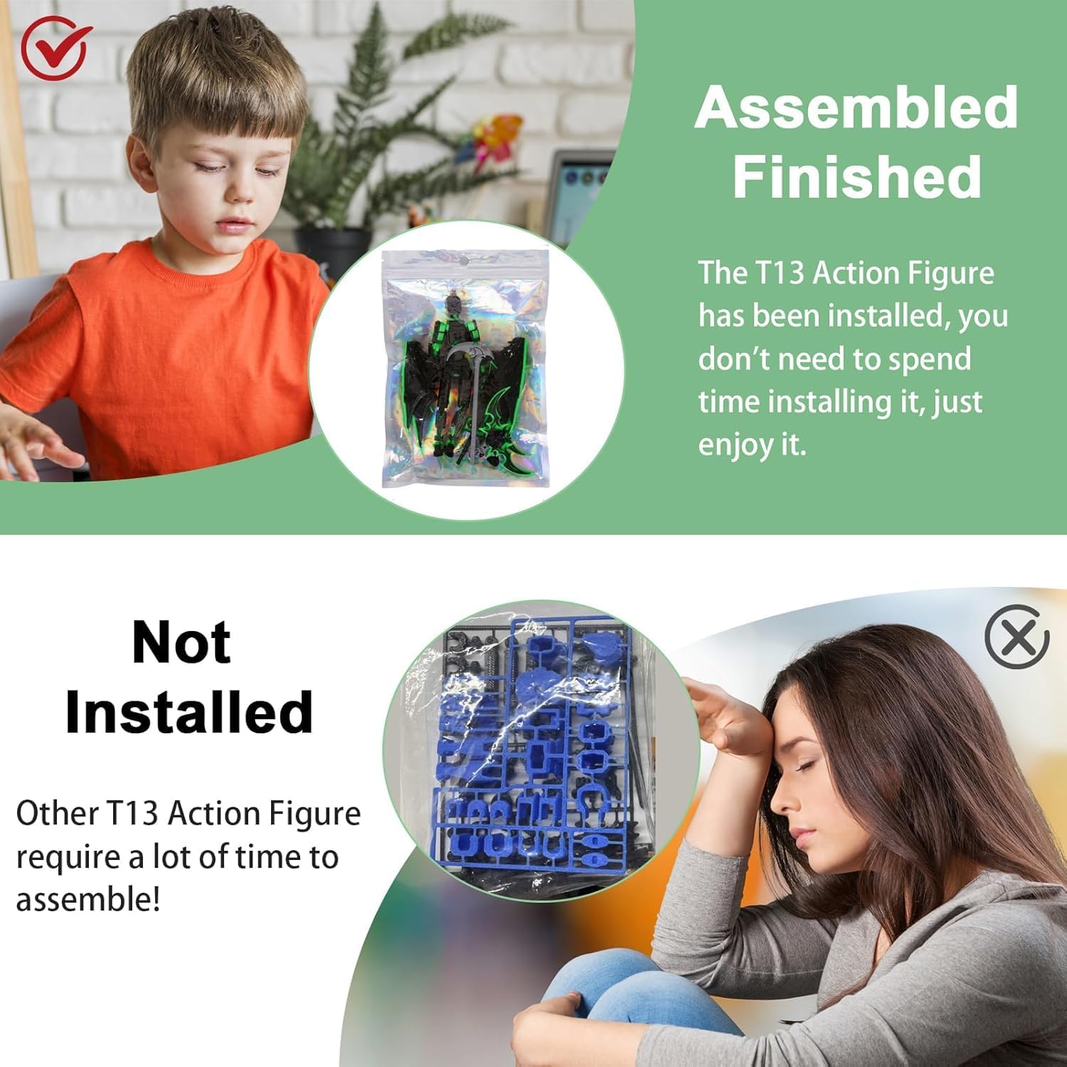 SENROELECTRONAGE T13 Action Figure Assembly Completed, Upgraded 3D Printed T13 Action Figure, The Dummy 13 is Very Suitable for Office Desks