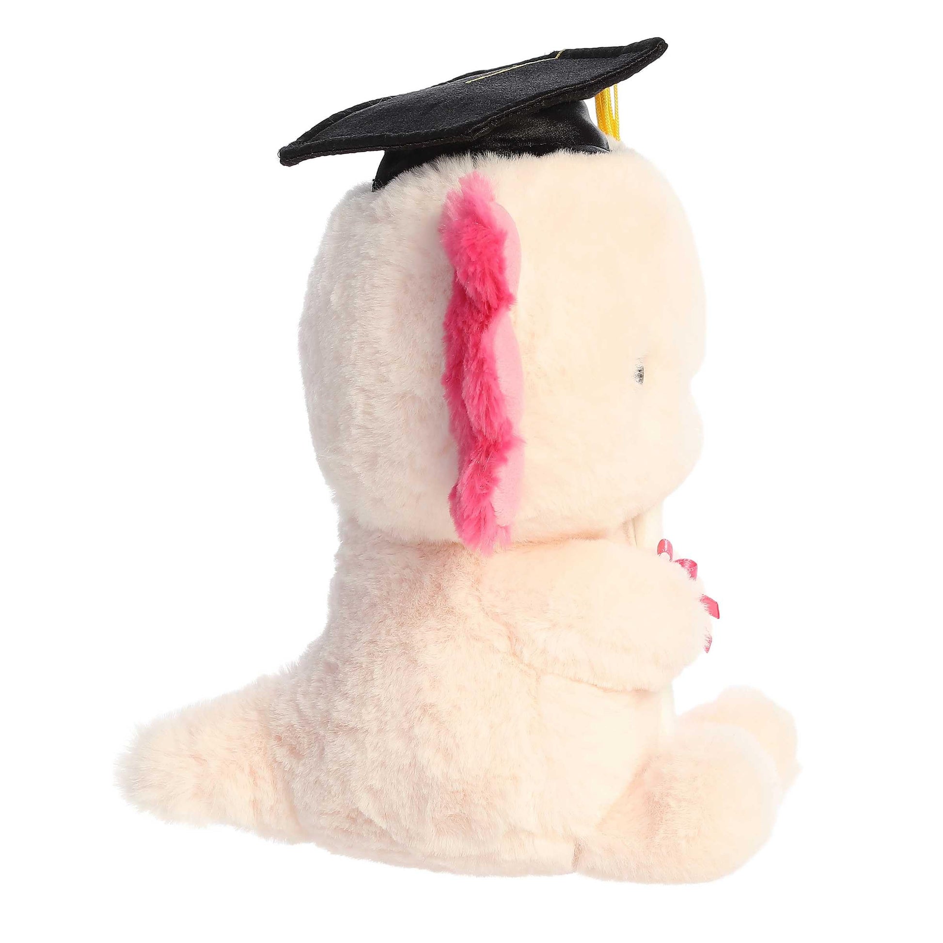 Aurora® Commemorative Graduation Excel Axolotl™ Stuffed Animal - Soft Keepsake for Graduates - A Gift of Affection to Express Congratulations - Pink