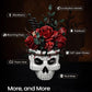 iATOM Skull Roses Flower Bouquet Building Set, Botanical Collection Kit for Adult Women, Birthday Gifts for Mothers Day