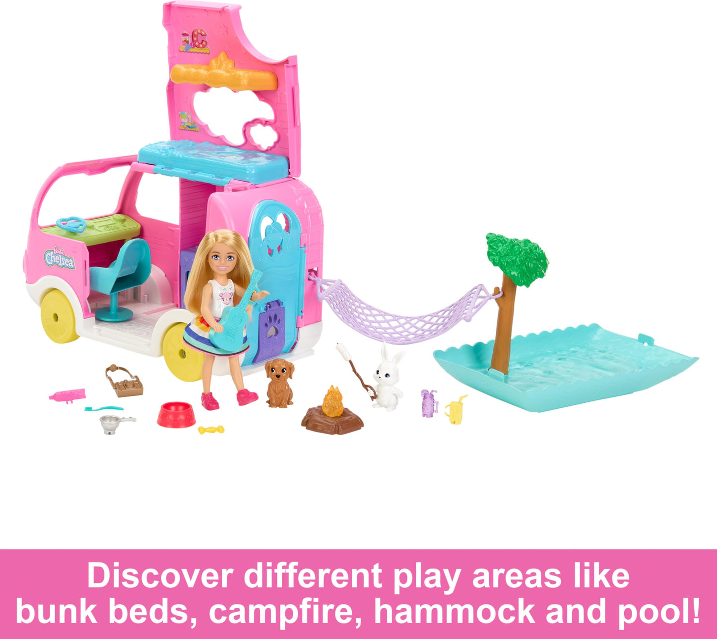 Barbie Camper, Chelsea 2-in-1 Playset