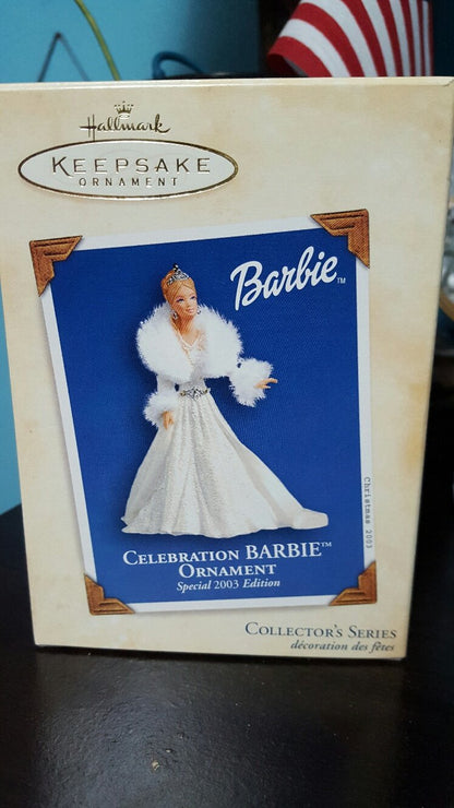 Barbie Hanging Ornament - Celebration Barbie - Fourth in Series 2003 (QX2459)