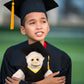 DolliBu Long Arm Hanging White Squirrel Monkey Graduation Plush Toy - Soft Graduation Stuffed Animal Dress Up Gown and Cap with Tassel - Gift