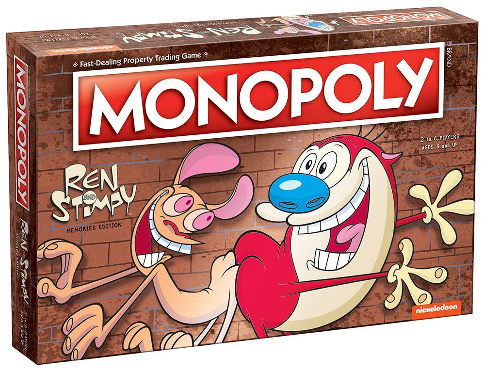 Monopoly Ren & Stimpy Board Game | Based on The Nickelodeon Series Ren & Stimpy | Officially Licensed Ren & Stimpy Merchandise | Themed Classic