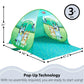 Bluey Canopy Pop Up Tent for Kids, Outdoor Portable Play Tent with UV Sun Shade, Easy Setup Beach & Backyard Shelter, Includes Carry Bag, Lightweight