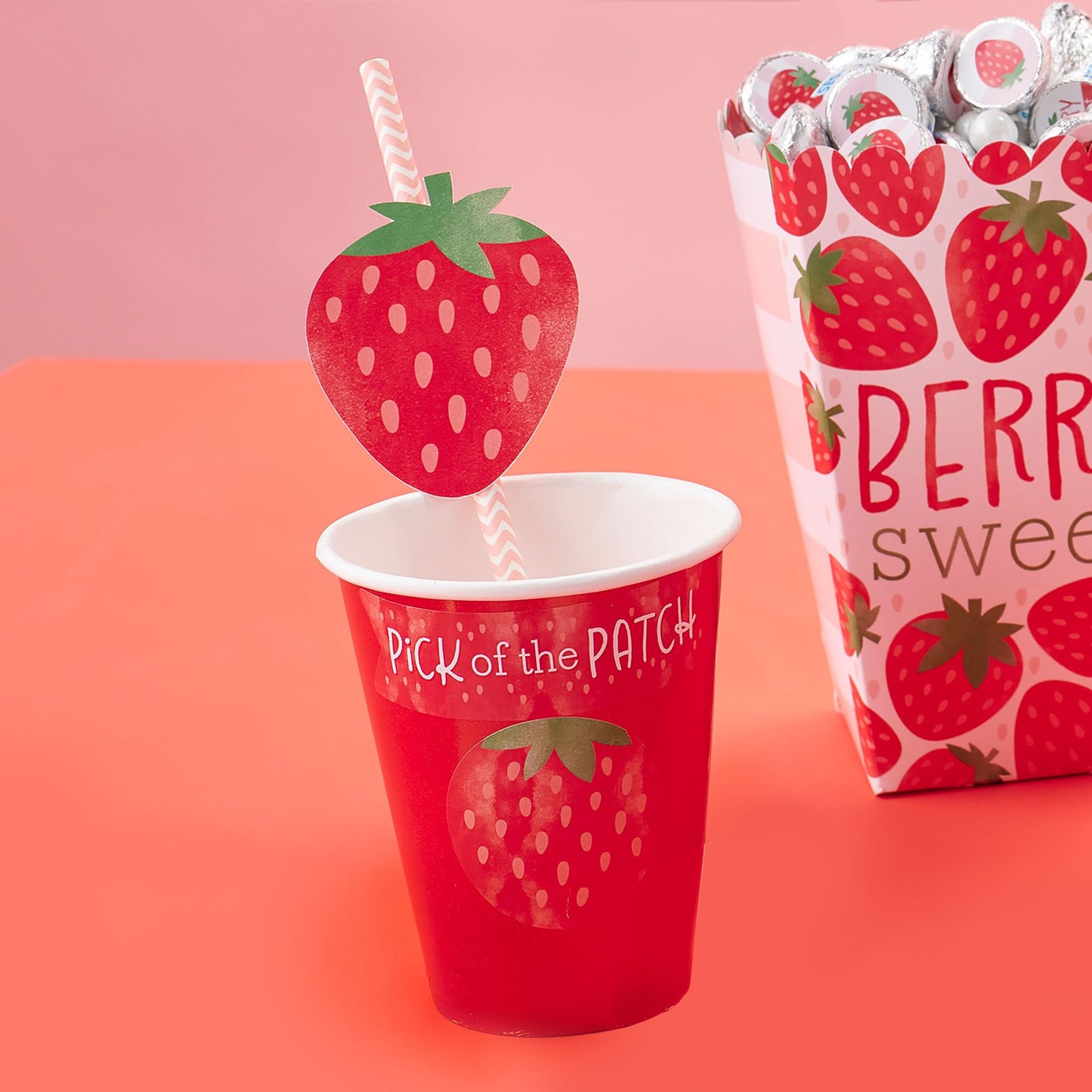 Big Dot of Happiness Berry Sweet Strawberry - Fruit Themed Birthday or Baby Shower Party Favor Sticker Set - 12 Sheets - 120 Stickers