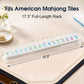 GUYGAD Luxury Mahjong Racks with Pushers Set of 4 - Premium 17.3" Clear Acrylic Holders, Built-in Magnetic Pusher, No Assembly, American Mahjong