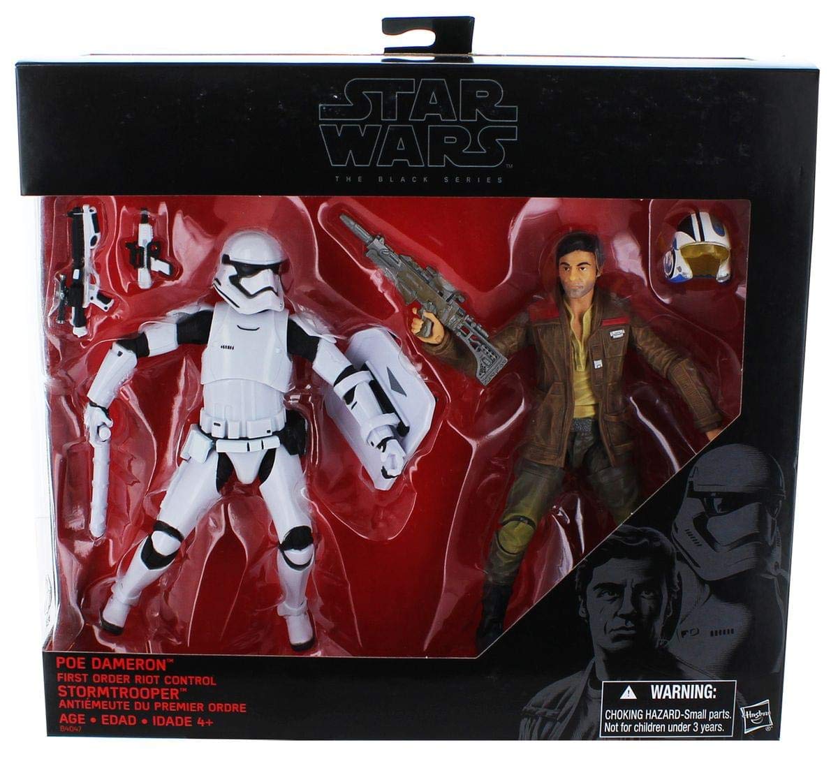 Star Wars Black Series 6 Poe Dameron and First Order Riot Control Stormtroope...