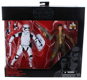 Star Wars Black Series 6 Poe Dameron and First Order Riot Control Stormtroope...