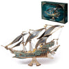 Keetopteep 3D Wooden Puzzles for Adults, DIY Fantasy Spaceship Wooden Puzzle Model Building Kits, 420pcs 3D Puzzles Model Educational Brain Teaser DIY